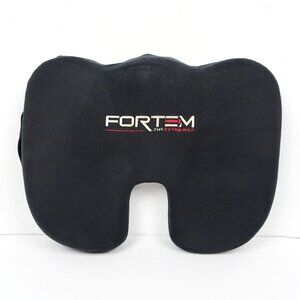 Fortem Extra Mile Chair Memory Seat Cushion Large Black Velour Orthopedic Wash